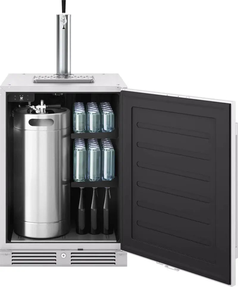 Presrv 5.6 Cu. Ft. Convertible Outdoor Beer Kegerator in Stainless Steel with Single Tap and 107-Can Beverage Storage | Fridge.com