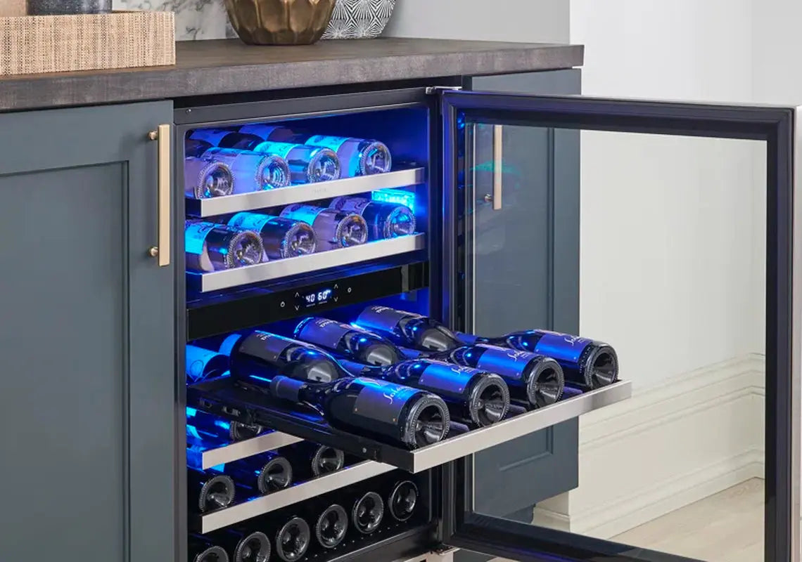 Presrv Pro 24 In. 45-Bottle Dual Zone Wine Cooler | Fridge.com