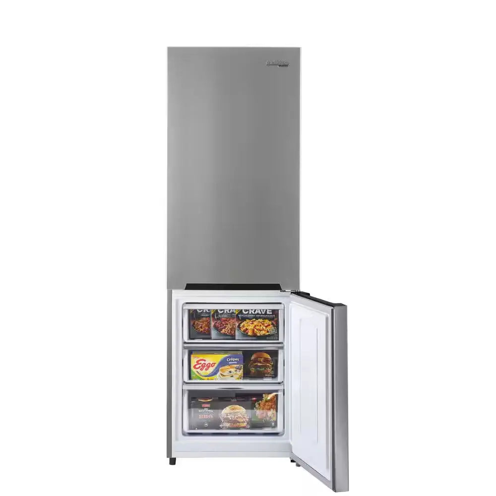 Prestige 23.6 In. 11.7 Cu. Ft. Frost Free Bottom Freezer Refrigerator in Stainless Steel | Fridge.com