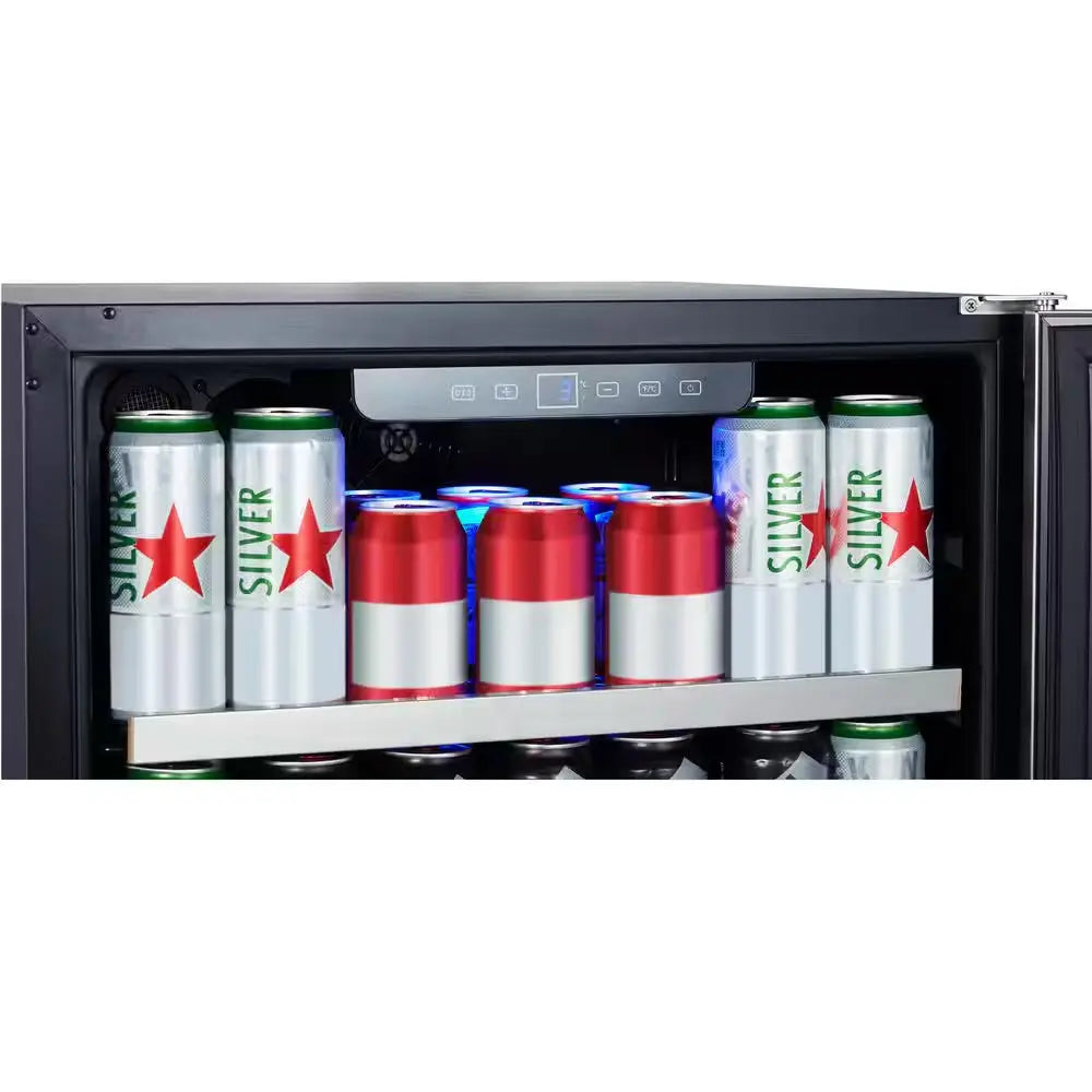 Pro-Style 23.4-In W 0-Bottle Wine and 175 Can Beverage Cooler Stainless Steel Dual Zone Cooling Built-In | Fridge.com