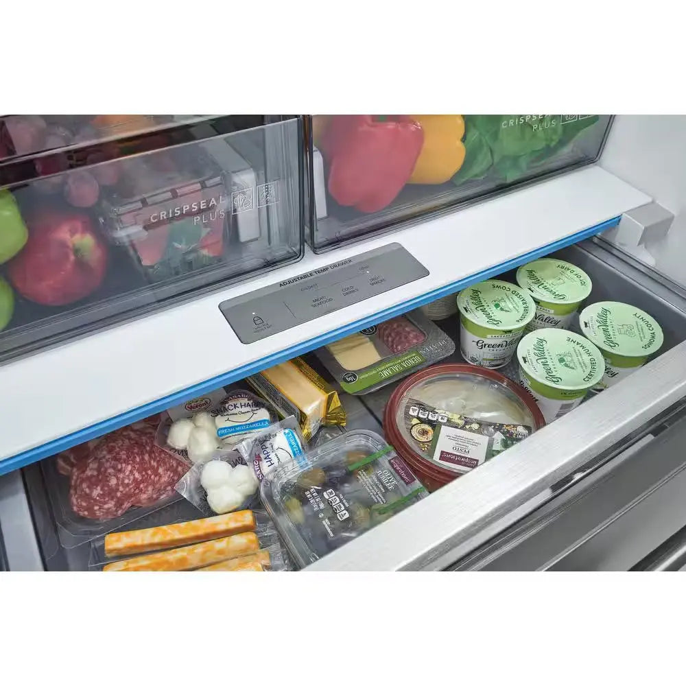 Professional 36 In. 22.6 Cu. Ft. Counter Depth French Door Refrigerator in Stainless Steel with Crispseal Technology | Fridge.com