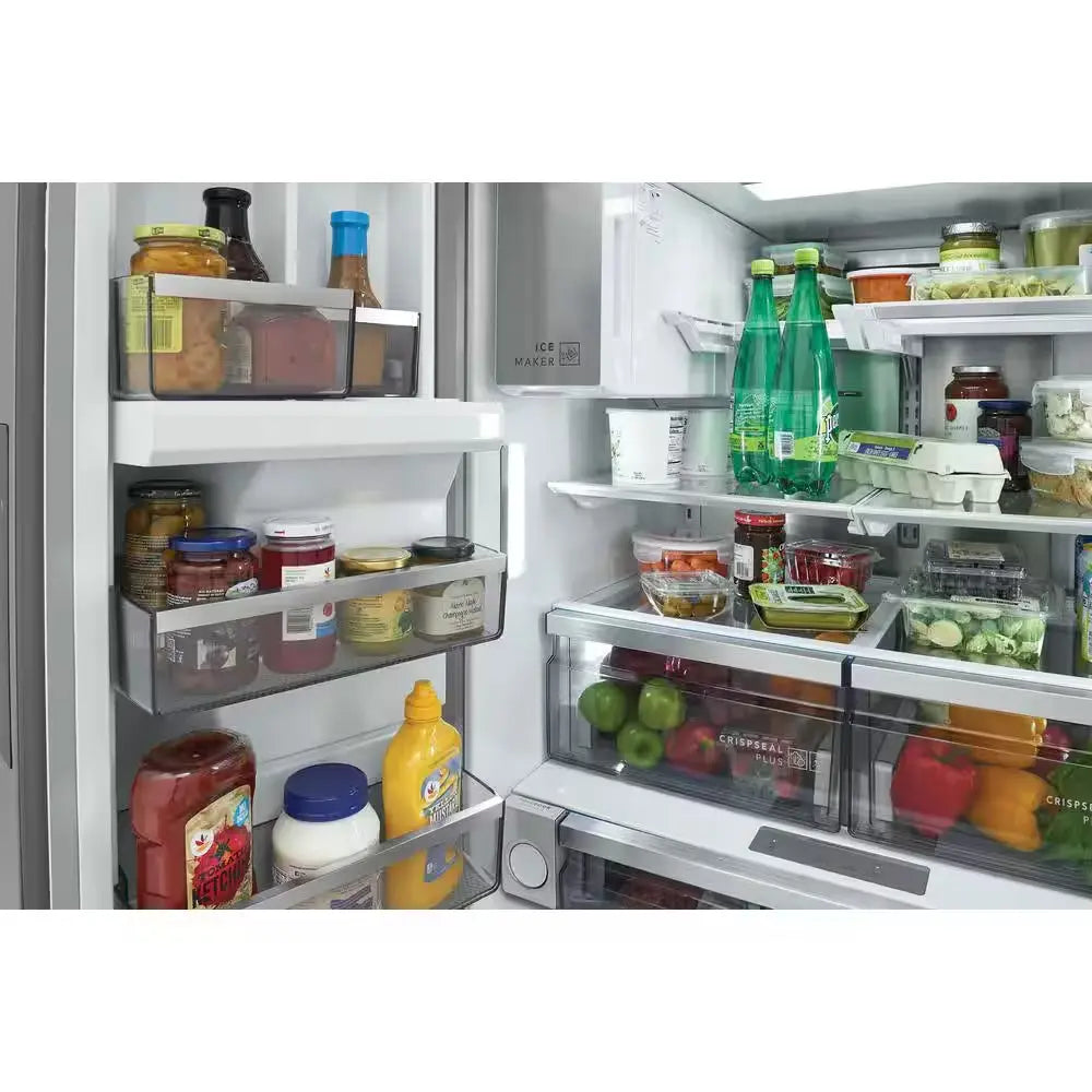 Professional 36 In. 22.6 Cu. Ft. Counter Depth French Door Refrigerator in Stainless Steel with Crispseal Technology | Fridge.com