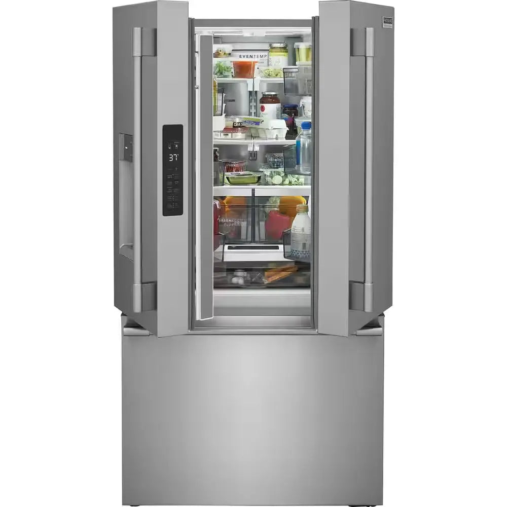 Professional 36 In. 22.6 Cu. Ft. Counter Depth French Door Refrigerator in Stainless Steel with Crispseal Technology | Fridge.com