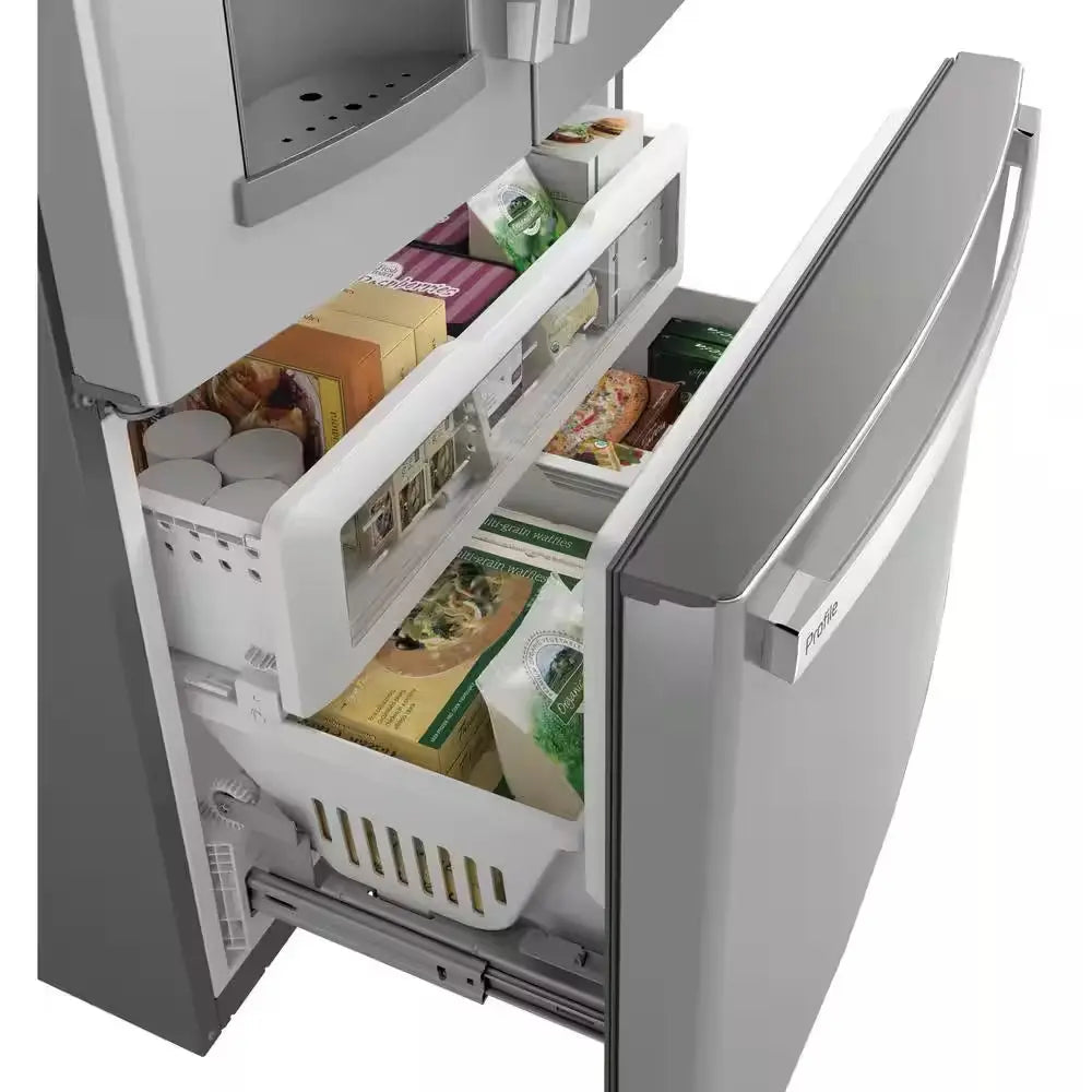 Profile 22.1 Cu. Ft. French Door Refrigerator with Door-In-Door in Fingerprint Resistant Stainless Steel, Counter Depth | Fridge.com