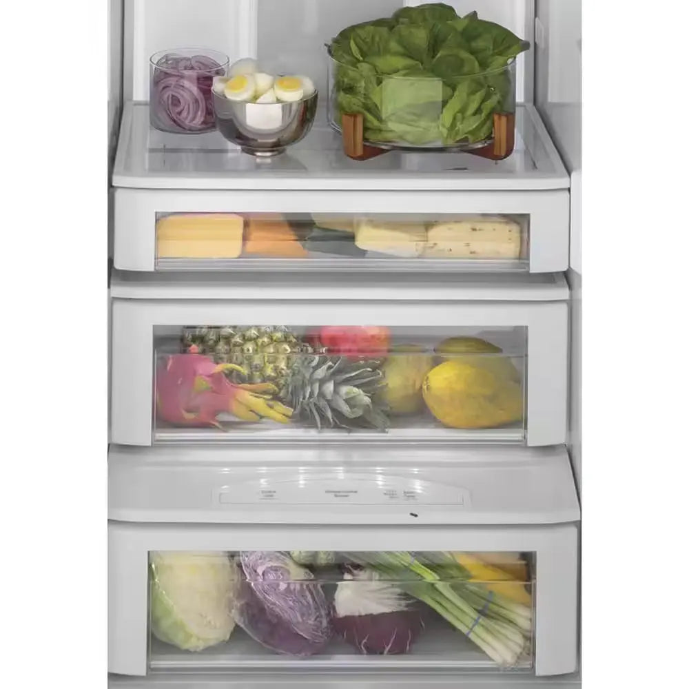 Profile 24.3 Cu. Ft. Smart Built-In Side by Side Refrigerator in Stainless Steel | Fridge.com