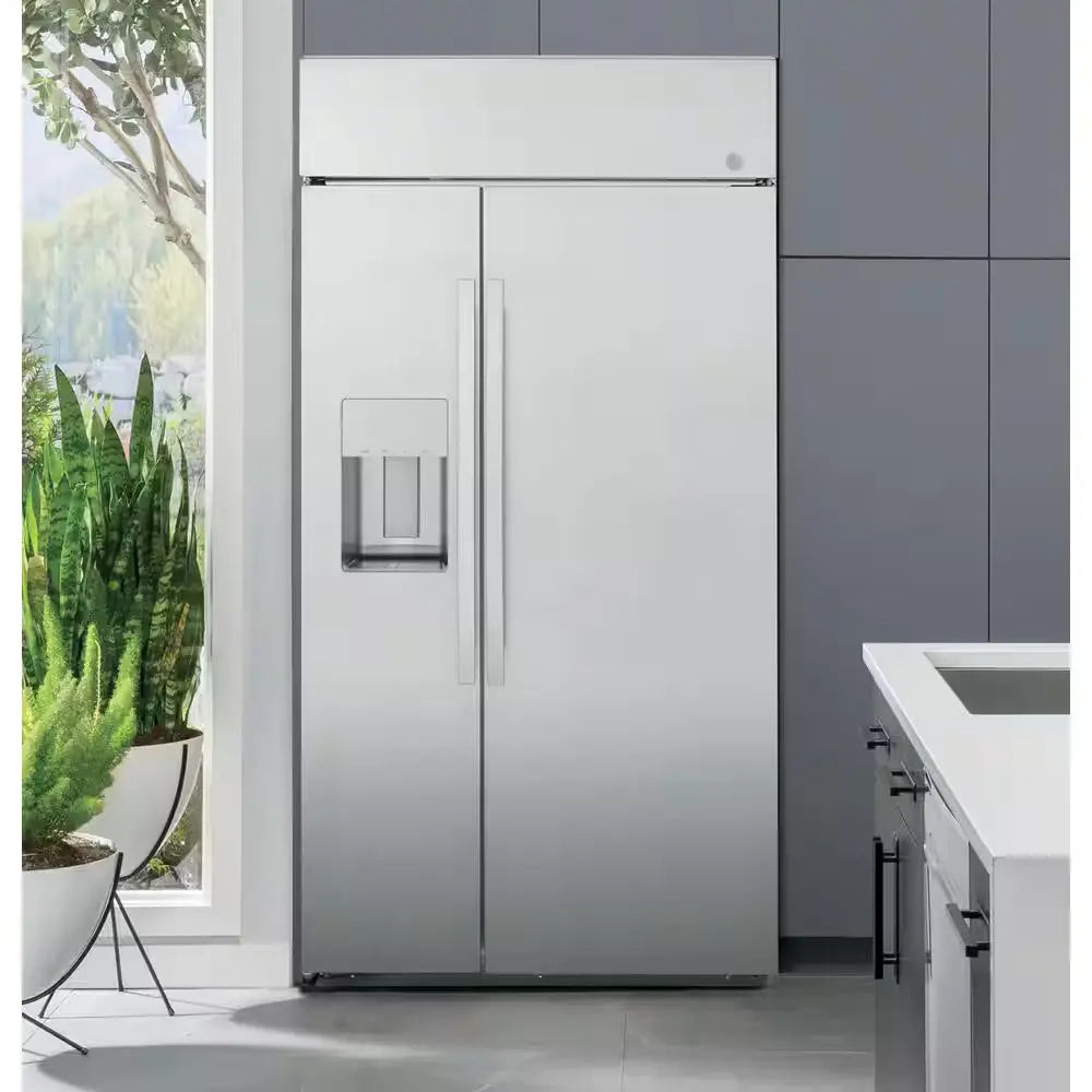 Profile 24.3 Cu. Ft. Smart Built-In Side by Side Refrigerator in Stainless Steel | Fridge.com