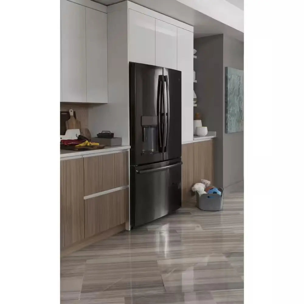 Profile 27.8 Cu. Ft. French Door Refrigerator with Hands-Free Autofill in Fingerprint Resistant Black Stainless Steel | Fridge.com