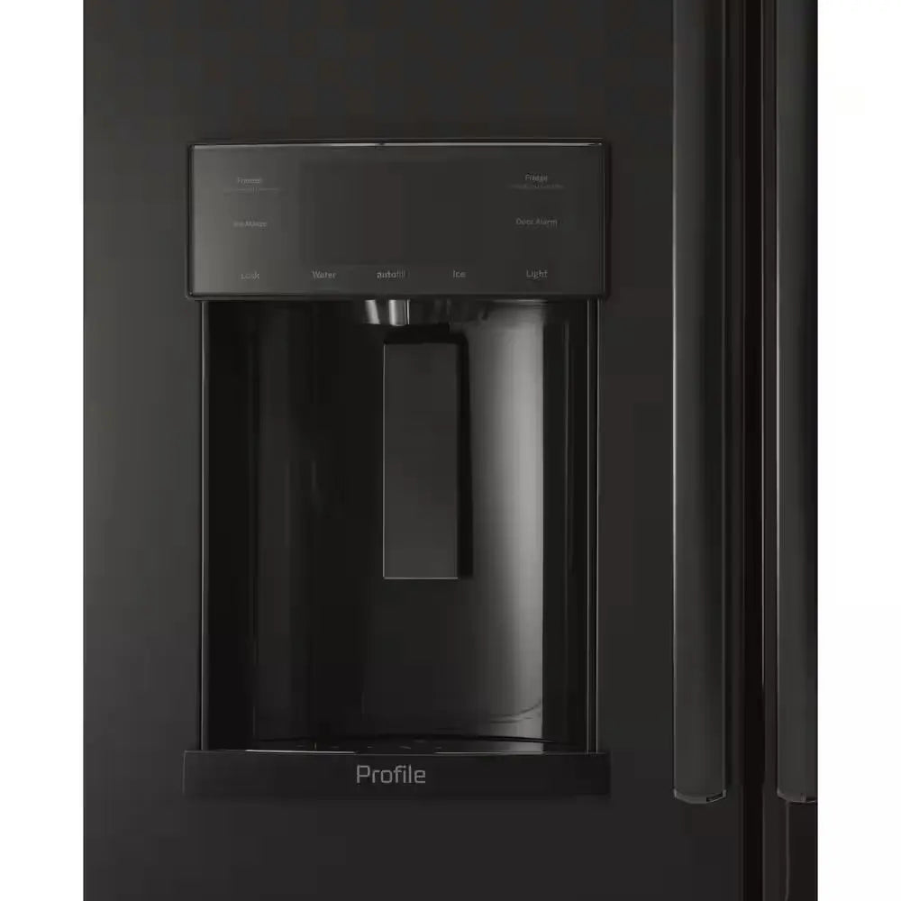 Profile 27.8 Cu. Ft. French Door Refrigerator with Hands-Free Autofill in Fingerprint Resistant Black Stainless Steel | Fridge.com