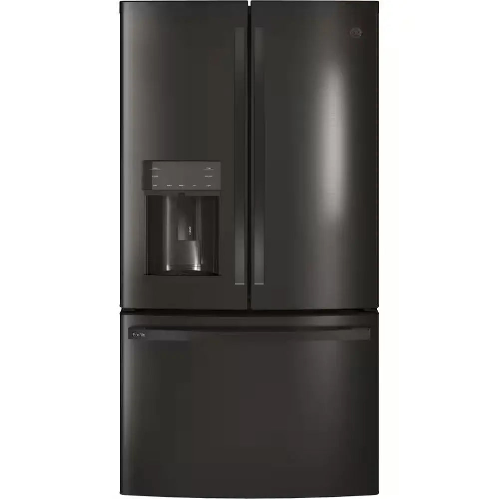 Profile 27.8 Cu. Ft. French Door Refrigerator with Hands-Free Autofill in Fingerprint Resistant Black Stainless Steel | Fridge.com