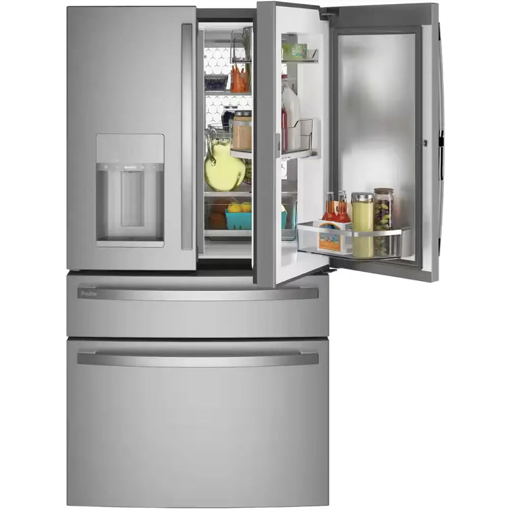 Profile 27.9 Cu. Ft. Smart 4-Door French Door Refrigerator with Door-In-Door in Fingerprint Resistant Stainless Steel | Fridge.com