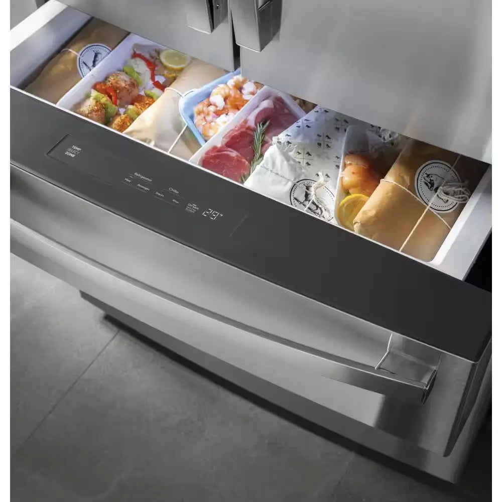 Profile 27.9 Cu. Ft. Smart 4-Door French Door Refrigerator with Door-In-Door in Fingerprint Resistant Stainless Steel | Fridge.com