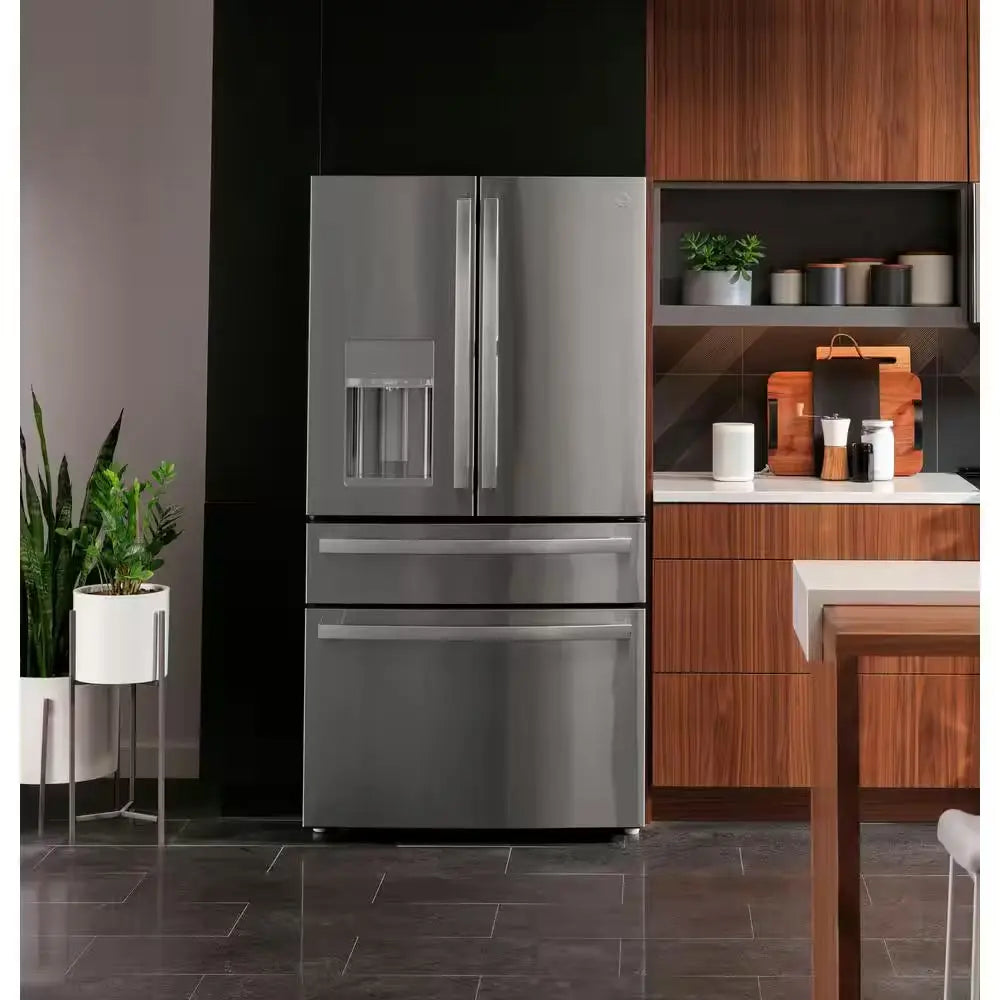 Profile 27.9 Cu. Ft. Smart 4-Door French Door Refrigerator with Door-In-Door in Fingerprint Resistant Stainless Steel | Fridge.com