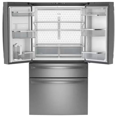 Profile 28.7 Cu. Ft. 4-Door French Door Refrigerator in Stainless Steel with Dual-Dispense Autofill Pitcher | Fridge.com