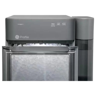 Profile Opal 24 Lb Portable Nugget Ice Maker in Stainless Steel, with Side Tank, and Wifi Connected | Fridge.com