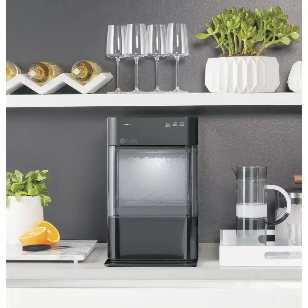 Profile Opal 24 Lbs. Portable Nugget Ice Maker in Black Stainless Wifi Connected | Fridge.com