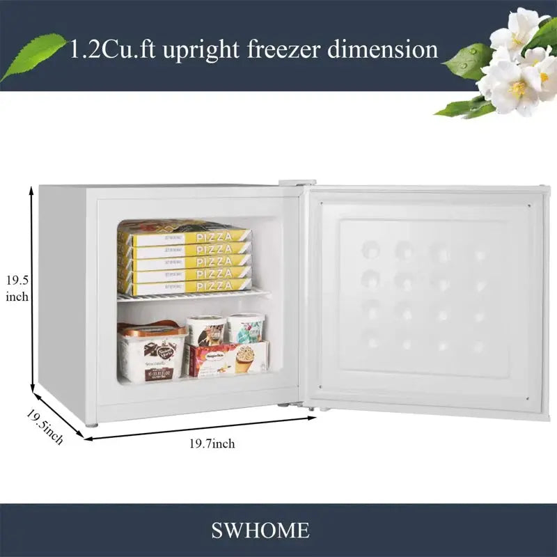 R.W.FLAME 1.2 Cubic Feet Cu. Ft. Compact Mini Freezer with Adjustable Temperature Controls | Fridge.com