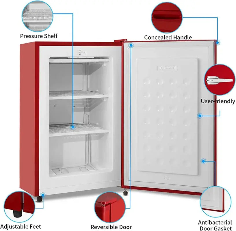 R.W.FLAME 2.3 Cubic Feet Portable Freestanding Mini Freezer | Fridge.com