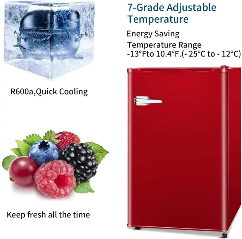 R.W.FLAME 2.3 Cubic Feet Portable Freestanding Mini Freezer | Fridge.com