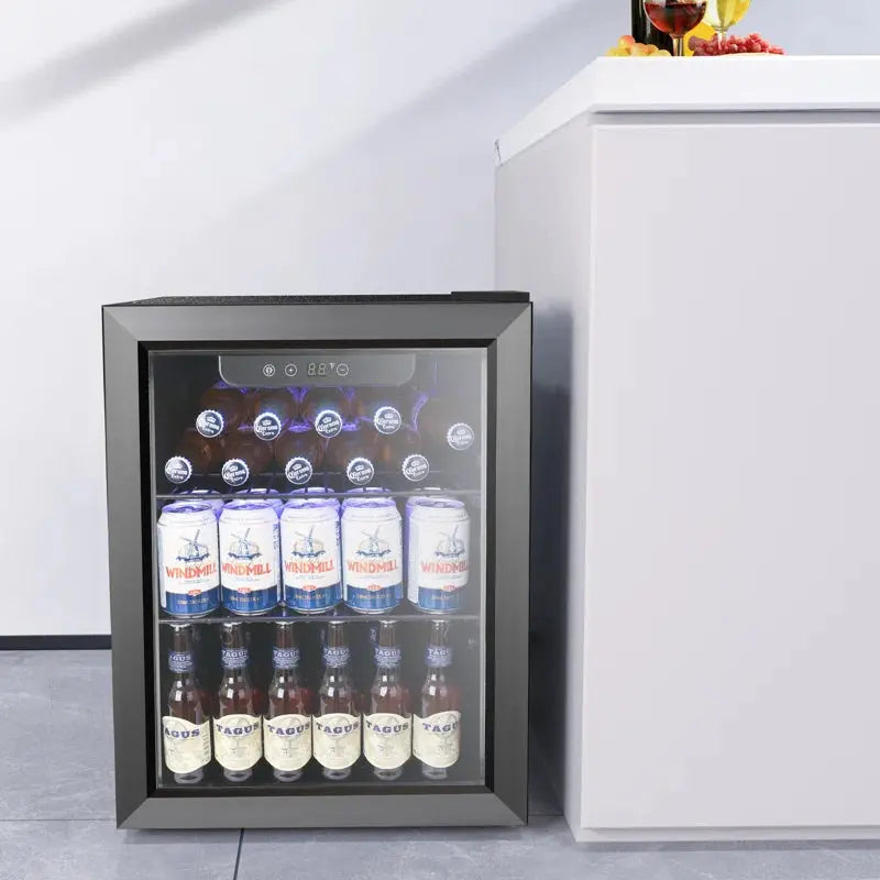 R.W.FLAME 24 Cans (12 Oz.) 1.7 Cubic Feet Freestanding Beverage Refrigerator with Wine Storage | Fridge.com