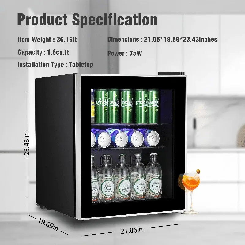 R.W.FLAME 70 Cans (12 Oz.) 1.6 Cubic Feet Freestanding Beverage Refrigerator | Fridge.com