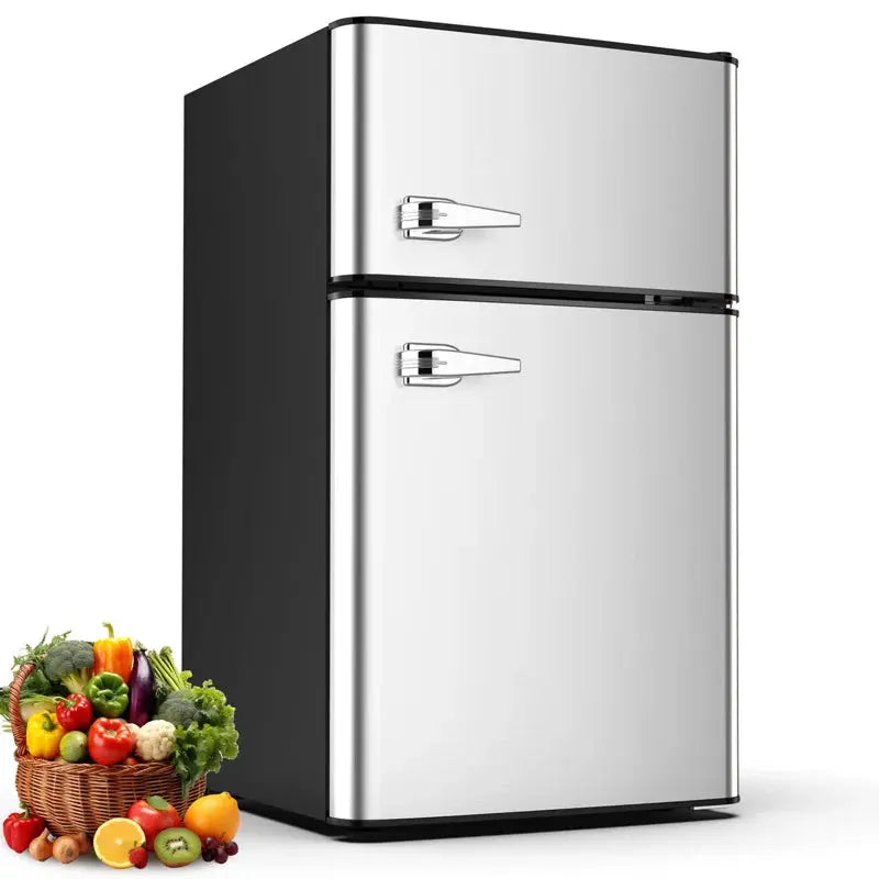 R.W.FLAME Double Door 3.2 Cu. Ft. Compact Refrigerator Mini Fridge with Freezer | Fridge.com