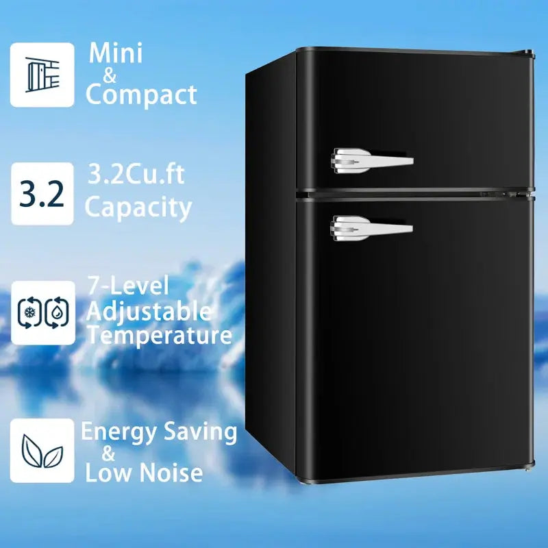 R.W.FLAME Retro 3.2 Cu. Ft. Freestanding Mini Fridge with Freezer | Fridge.com