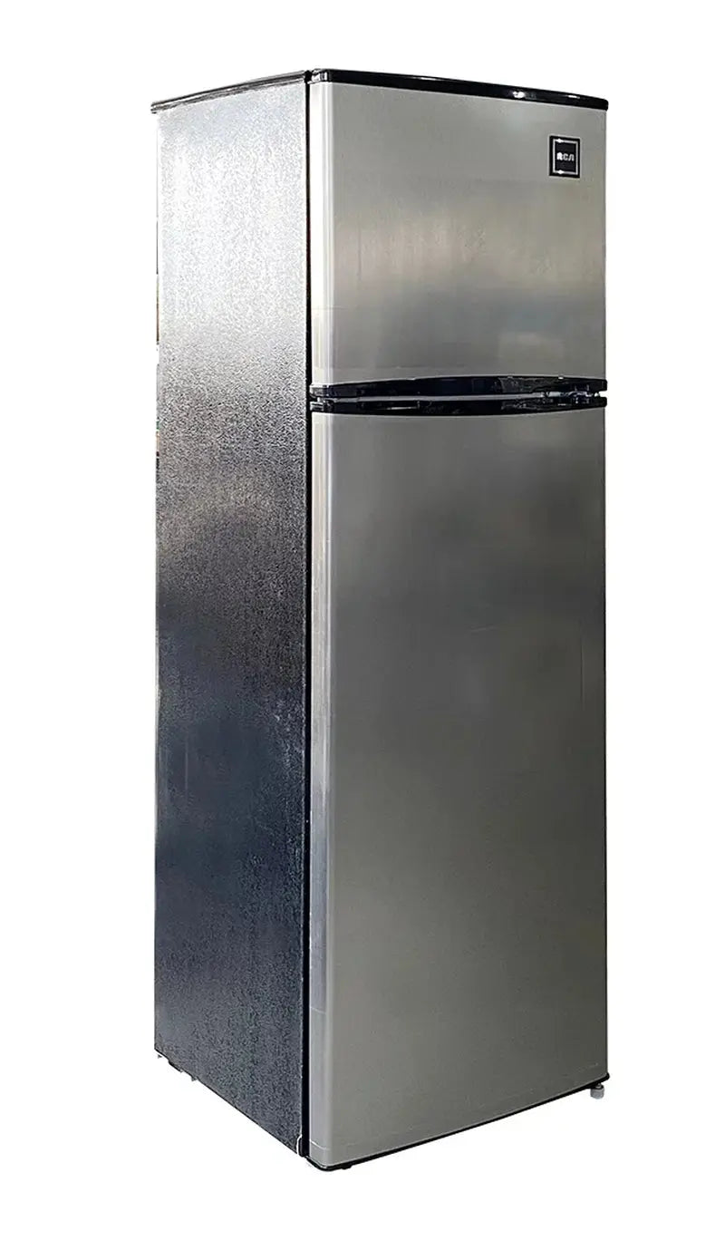 RCA - 10 Cu. Ft Top-Freezer Apartment-Size Refrigerator - Stainless | Fridge.com