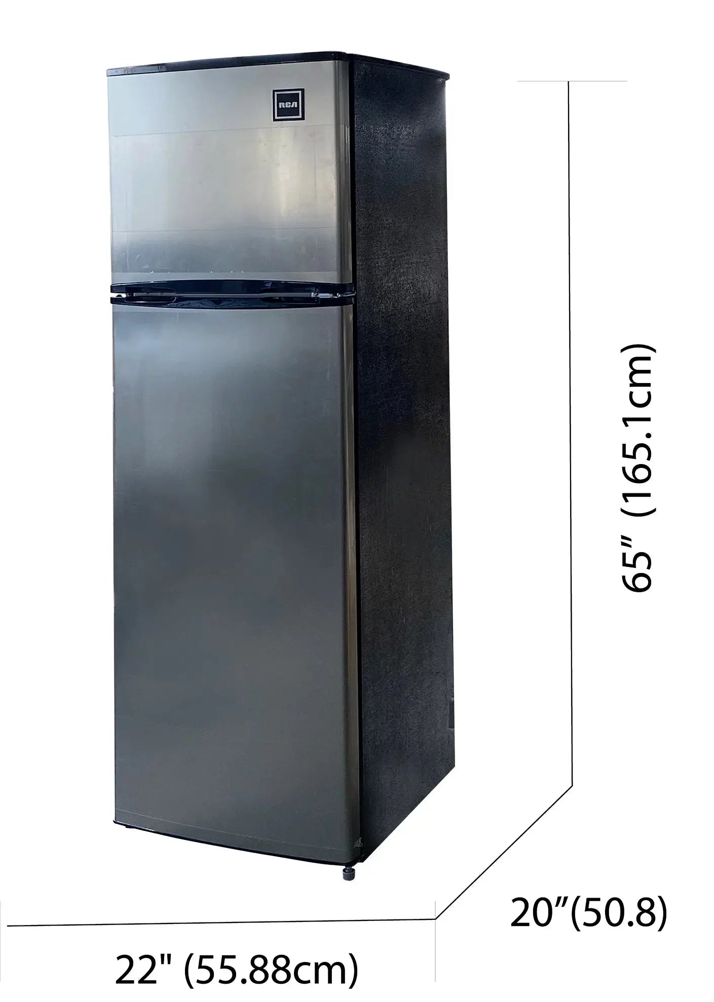 RCA - 10 Cu. Ft Top-Freezer Apartment-Size Refrigerator - Stainless | Fridge.com