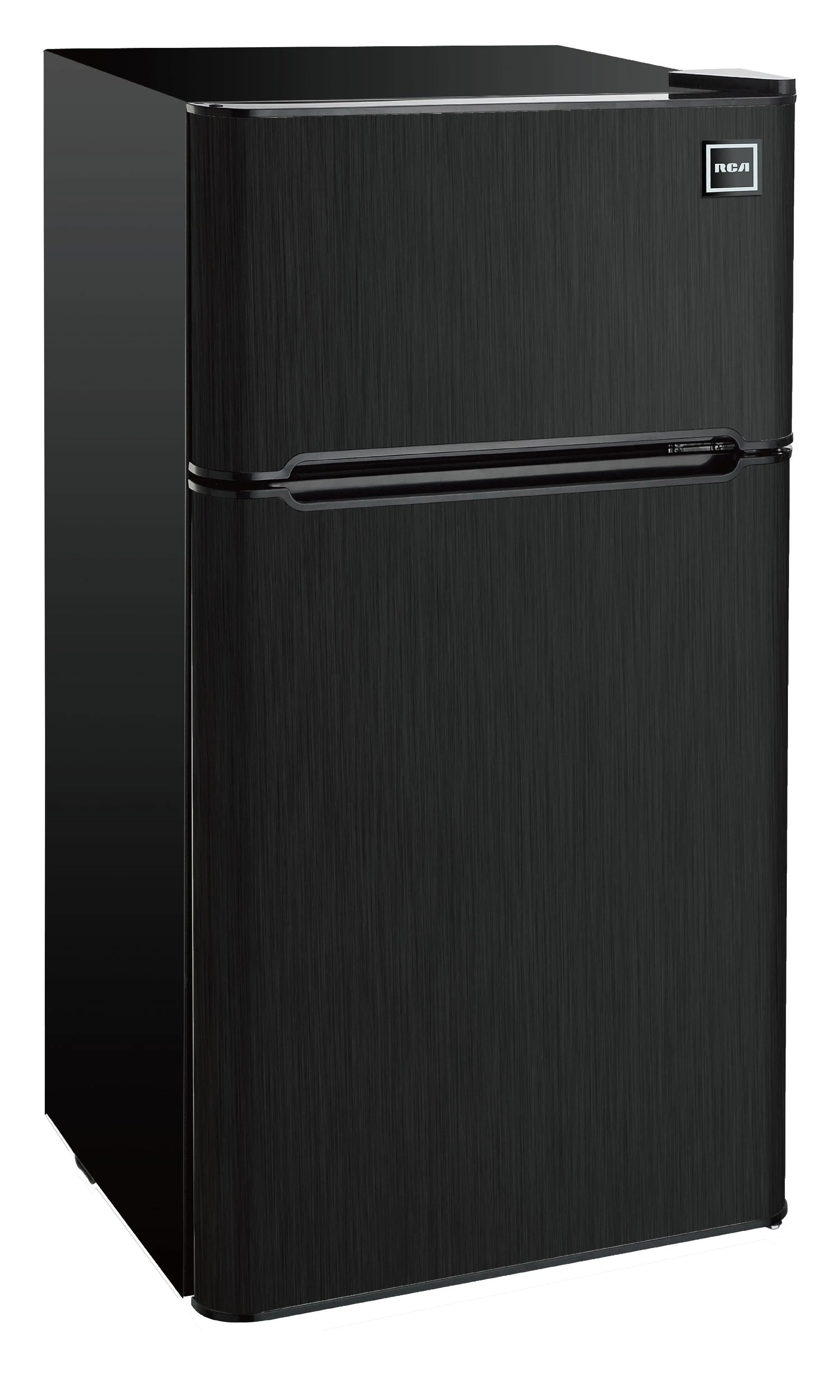 RCA 4.5 Cu Ft Two Door Mini Fridge RFR469, Black Stainless Steel | Fridge.com