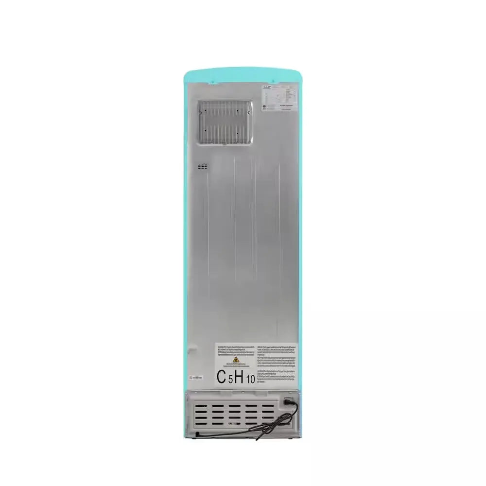 RR2 12 Cu. Ft. Retro Refrigerator Full Size Fridge Bottom Freezer Chrome Handle Frost Free LED Multiflow 360° Turquoise | Fridge.com