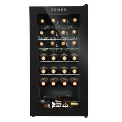 Rebuyhome 17.72'' 28 Bottle Single Zone Freestanding Wine Refrigerator | Fridge.com