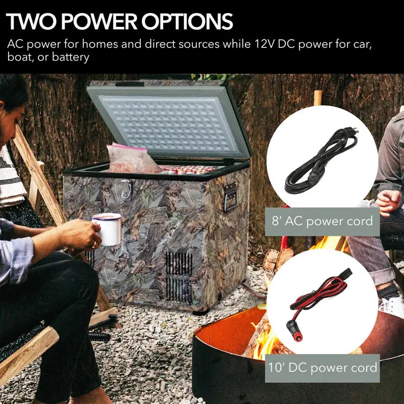 Outdoor Living Whynter 45 Quart Portable Freezer/Refrigerator with 12V DC Option Camouflage Edition | Fridge.com