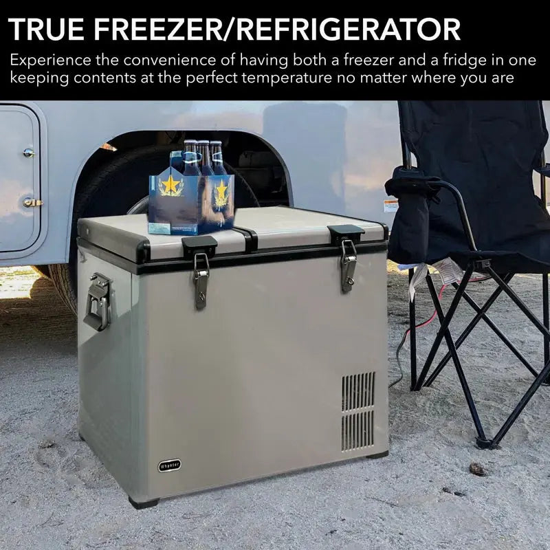 Outdoor Living Whynter 62 Quart Dual Zone Portable Freezer/Refrigerator with 12V DC Option | Fridge.com