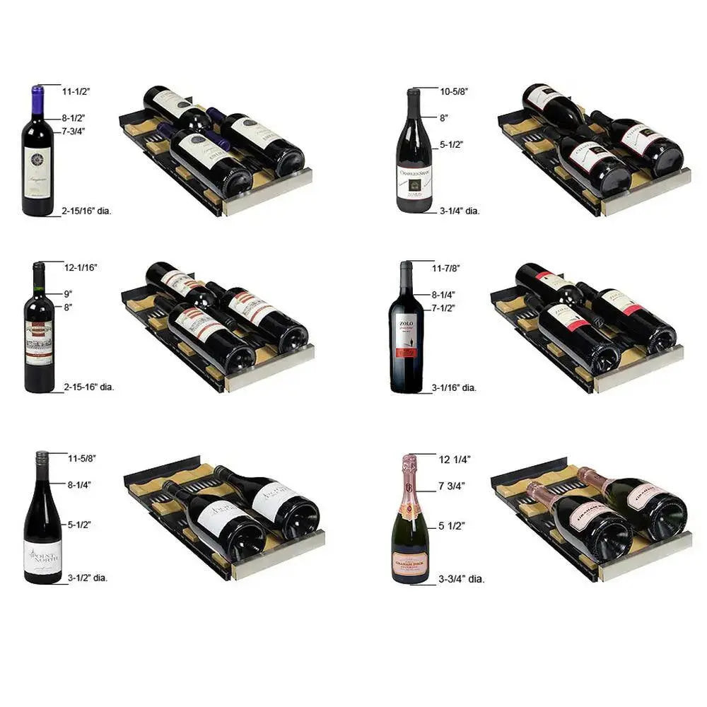 Reserva 67-Bottle 71 In. Tall Single Zone Left Hinge Digital Wine Cellar Cooling Unit in Black Shallow Depth | Fridge.com