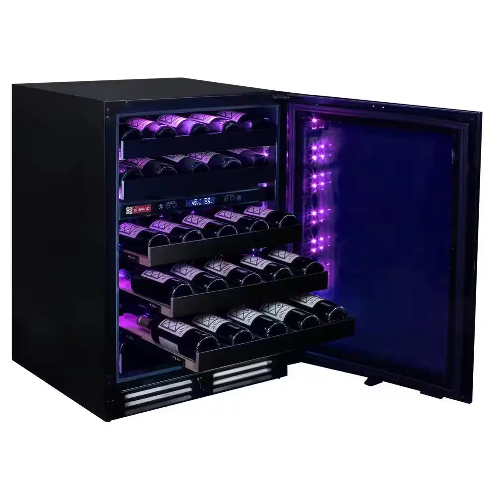 Reserva Series Digital Wine Cellar Cooling Unit 34 In. Tall Black Stainless Steel Dual Zone Right Hinge | Fridge.com