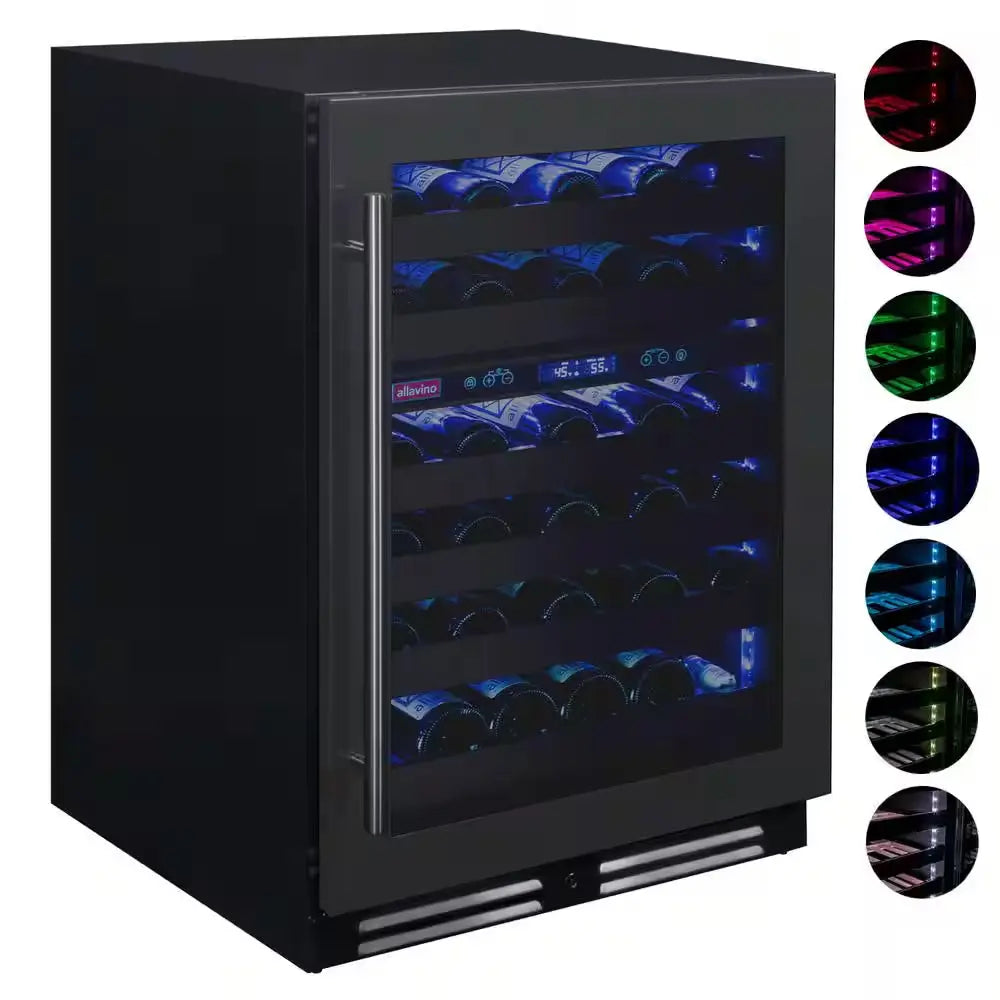 Reserva Series Digital Wine Cellar Cooling Unit 34 In. Tall Black Stainless Steel Dual Zone Right Hinge | Fridge.com