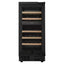 Reserve 15 In. under Counter Panel Ready Dual Zone Beverage and Wine Cooler, 23 Bottle Capacity, Wooden Shelves in Black | Fridge.com