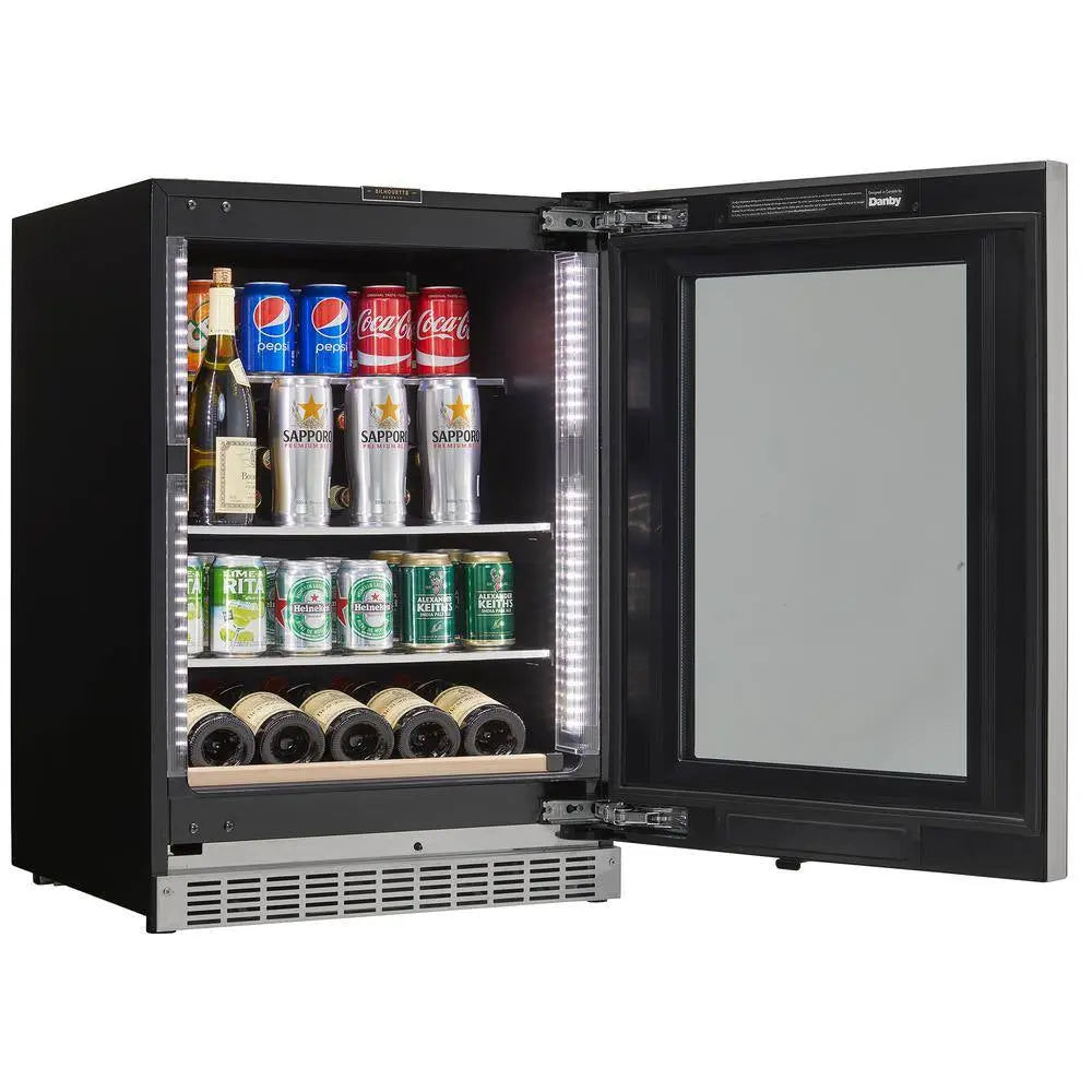 Reserve 24 In. 5.0 Cu. Ft. Freezerless Built-In Refrigerator in Black | Fridge.com