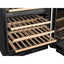 Reserve 24 In. under Counter Panel Ready Dual Zone Built-In Beverage and Wine Cooler with 45 Bottle Capacity in Black | Fridge.com