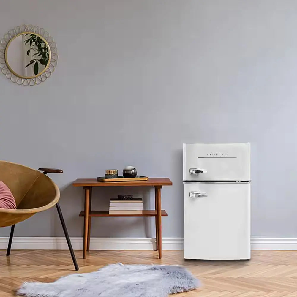 Retro 3.2 Cu. Ft. 2 Door Mini Fridge in White | Fridge.com