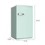 Retro Series 3.1 Cu. Ft. Compact Mini Fridge with Freezer in Seafoam Green | Fridge.com