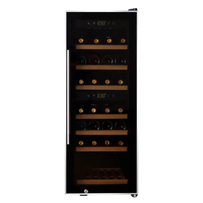 Rhomeway 15'' 38 Bottle Dual Zone Freestanding Wine Refrigerator | Fridge.com