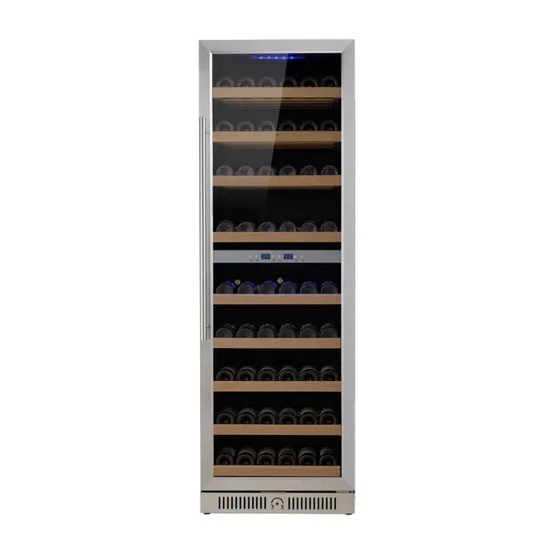 Rhomeway 23.4'' 171 Bottle Built-In Dual Zone Wine Refrigerator | Fridge.com