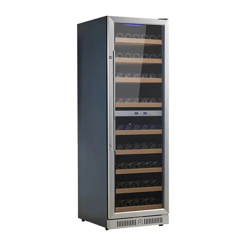 Rhomeway 23.4'' 171 Bottle Built-In Dual Zone Wine Refrigerator | Fridge.com