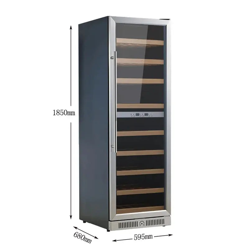 Rhomeway 23.4'' 171 Bottle Built-In Dual Zone Wine Refrigerator | Fridge.com