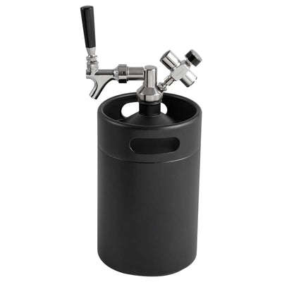 SKYSHALO Pressurized Growler Mini Beer Keg Draft Beer Growler Home 170Oz 5L Black | Fridge.com