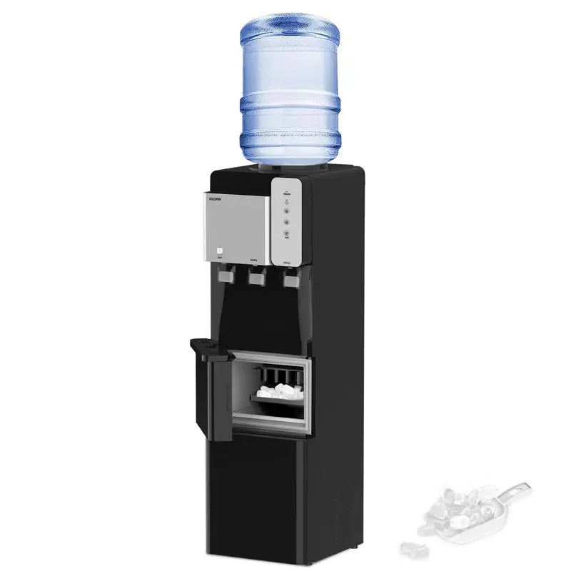 SOOPYK Hot and Cold Water Cooler Dispenser with Ice Maker 5 Gallon Bottle Top Load 27 Lbs per Day | Fridge.com