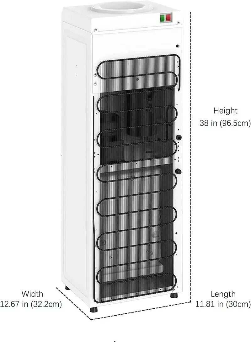 SOOPYK Top Load Hot and Cold Water Dispenser Cooler for 5 Gallon Bottle White | Fridge.com