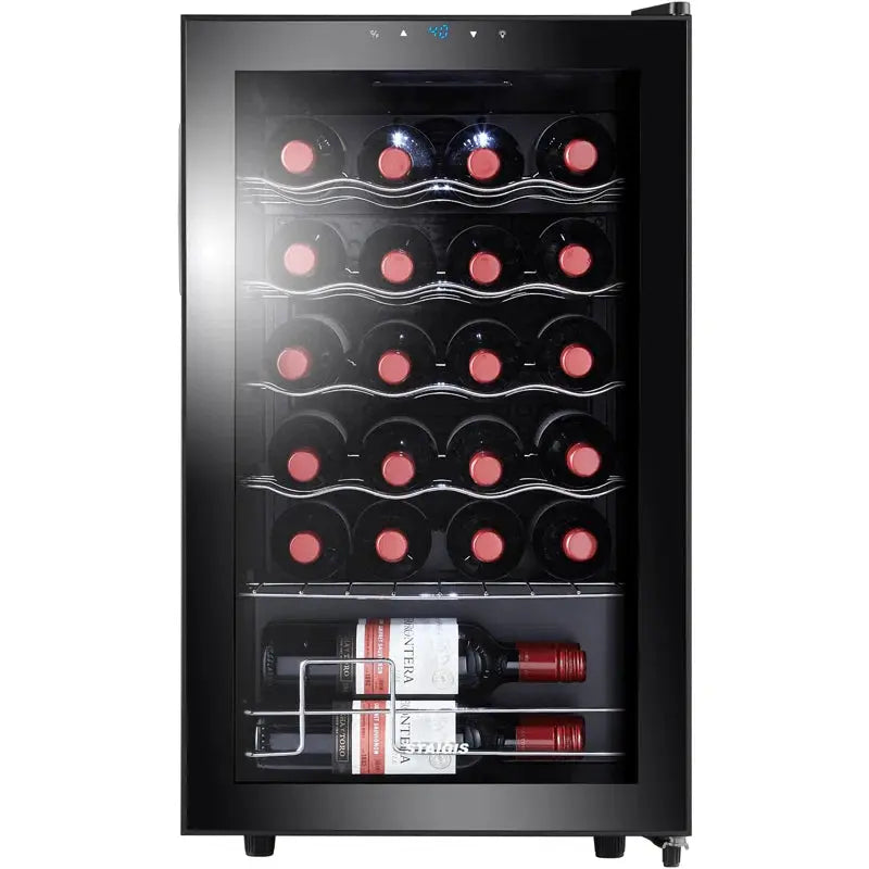 STAIGIS 17.3'' 24 Bottle Single Zone Freestanding Wine Refrigerator | Fridge.com