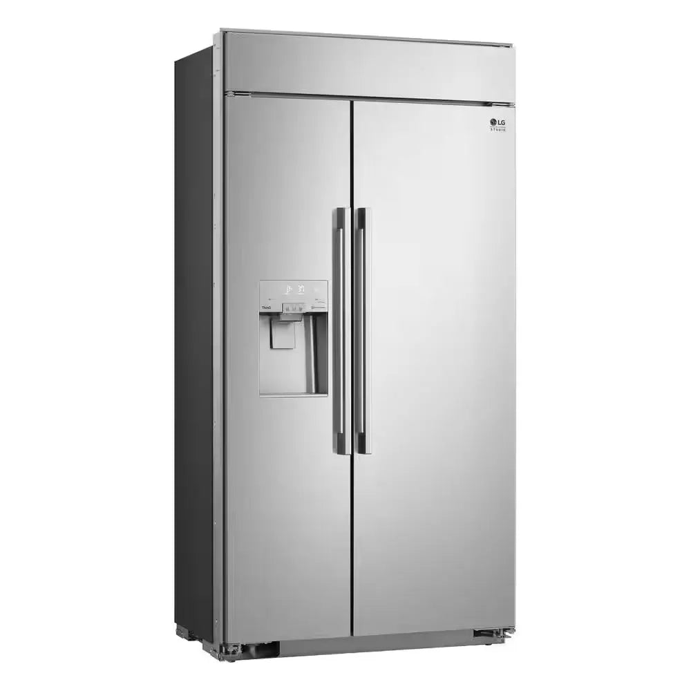 STUDIO 42 In. W 26 Cu. Ft. SMART Built-In Side by Side Refrigerator in Stainless Steel with Tall Ice & Water Dispenser | Fridge.com